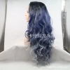 Front lace synthetic fiber wig, European and American women's small and long curly hair, gradient T color one-piece hair replacement Application Scenario